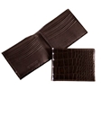 Black Alligator Double Billfold Wallet