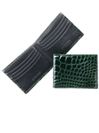 Black Alligator Double Billfold Wallet