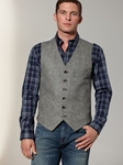 Wool Herringbone Gable Vest