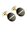 Gold Cufflinks with Double Mother-of-pearl Buttons