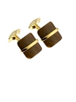 Gold Cufflinks with Double Mother-of-pearl Buttons