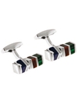 Gold Cufflinks with Double Mother-of-pearl Buttons