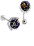 Gold Cufflinks with Double Mother-of-pearl Buttons
