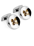 Gold Cufflinks with Double Mother-of-pearl Buttons