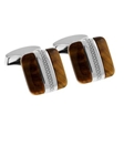 Gold Cufflinks with Double Mother-of-pearl Buttons