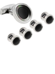 Gold Cufflinks with Double Mother-of-pearl Buttons