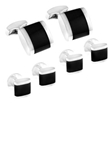 Gold Cufflinks with Double Mother-of-pearl Buttons