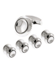 Gold Cufflinks with Double Mother-of-pearl Buttons