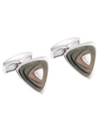 Gold Cufflinks with Double Mother-of-pearl Buttons