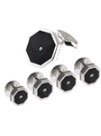 Gold Cufflinks with Double Mother-of-pearl Buttons