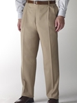 Wool/Cashmere Taupe Pleated Trouser