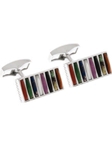Gold Cufflinks with Double Mother-of-pearl Buttons