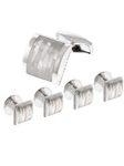 Gold Cufflinks with Double Mother-of-pearl Buttons