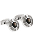 Gold Cufflinks with Double Mother-of-pearl Buttons
