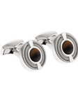 Gold Cufflinks with Double Mother-of-pearl Buttons