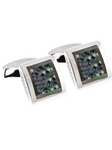 Gold Cufflinks with Double Mother-of-pearl Buttons