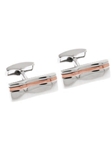 Gold Cufflinks with Double Mother-of-pearl Buttons