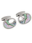 Gold Cufflinks with Double Mother-of-pearl Buttons