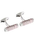 Gold Cufflinks with Double Mother-of-pearl Buttons