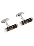 Gold Cufflinks with Double Mother-of-pearl Buttons