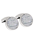 Gold Cufflinks with Double Mother-of-pearl Buttons