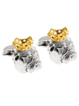 Gold Cufflinks with Double Mother-of-pearl Buttons