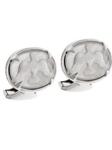 Gold Cufflinks with Double Mother-of-pearl Buttons