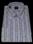 Brown & White Button Down Collar Shirt