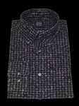 Brown & White Button Down Collar Shirt
