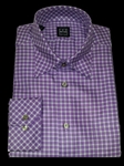 Brown & White Button Down Collar Shirt