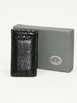 Tumbled Calf Weekender ID Case - Black
