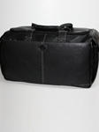 Black Double Zip Brief in Tumbled Leather