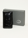 Tumbled Calf Weekender ID Case - Black