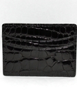 Tumbled Calf Weekender ID Case - Black