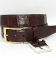 Sueded Zimbabwe Nile Crocodile Belt