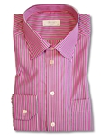 Striped Poplin with White Collar