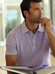 Stripe Jersey Short Sleeve Polo