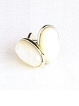 *`Oval Stone` .925 Sterling Silver Cufflinks