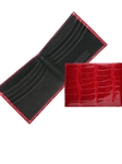 Black Alligator Double Billfold Wallet