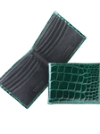 Black Alligator Double Billfold Wallet
