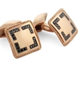 Gold Cufflinks with Double Mother-of-pearl Buttons
