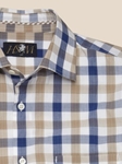 Brown Flannel Plaid Sport Shirt