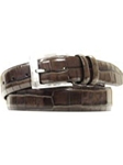 T. Moro Croco Embossed Calfskin Belt