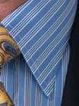 Spring 2009 Blue And White Ottoman Stripe Dress Shirt
