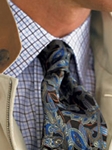 Twill Satin Tattersall Dress Shirt