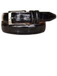 Lejon Black 32mm Catania Exotic Leather Belt 15771 - Spring 2015 Collection Leather Belts | Sam's Tailoring Fine Men's Clothing