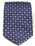 Navy Floral Point Silk Tie