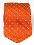 Orange Pattern Silk Tie