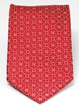 Red Geometric Silk Tie
