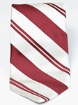 Wine and White Silk Tie